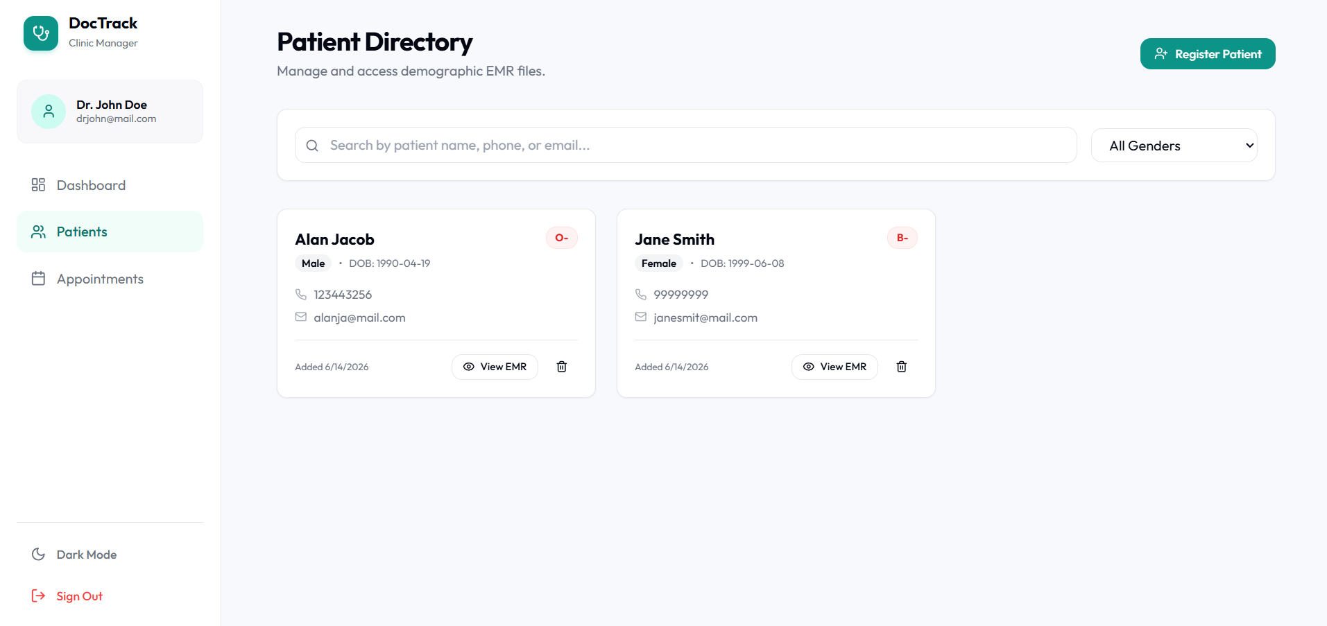 Patient Directory