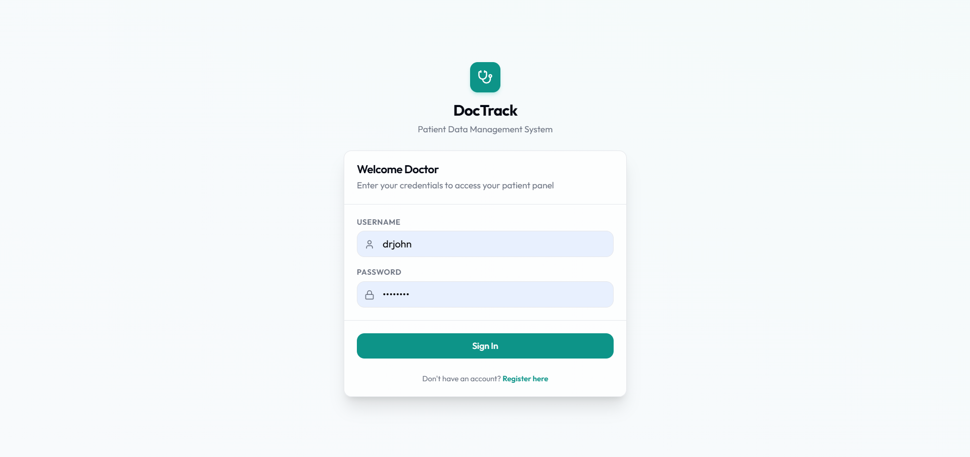 Login Screen