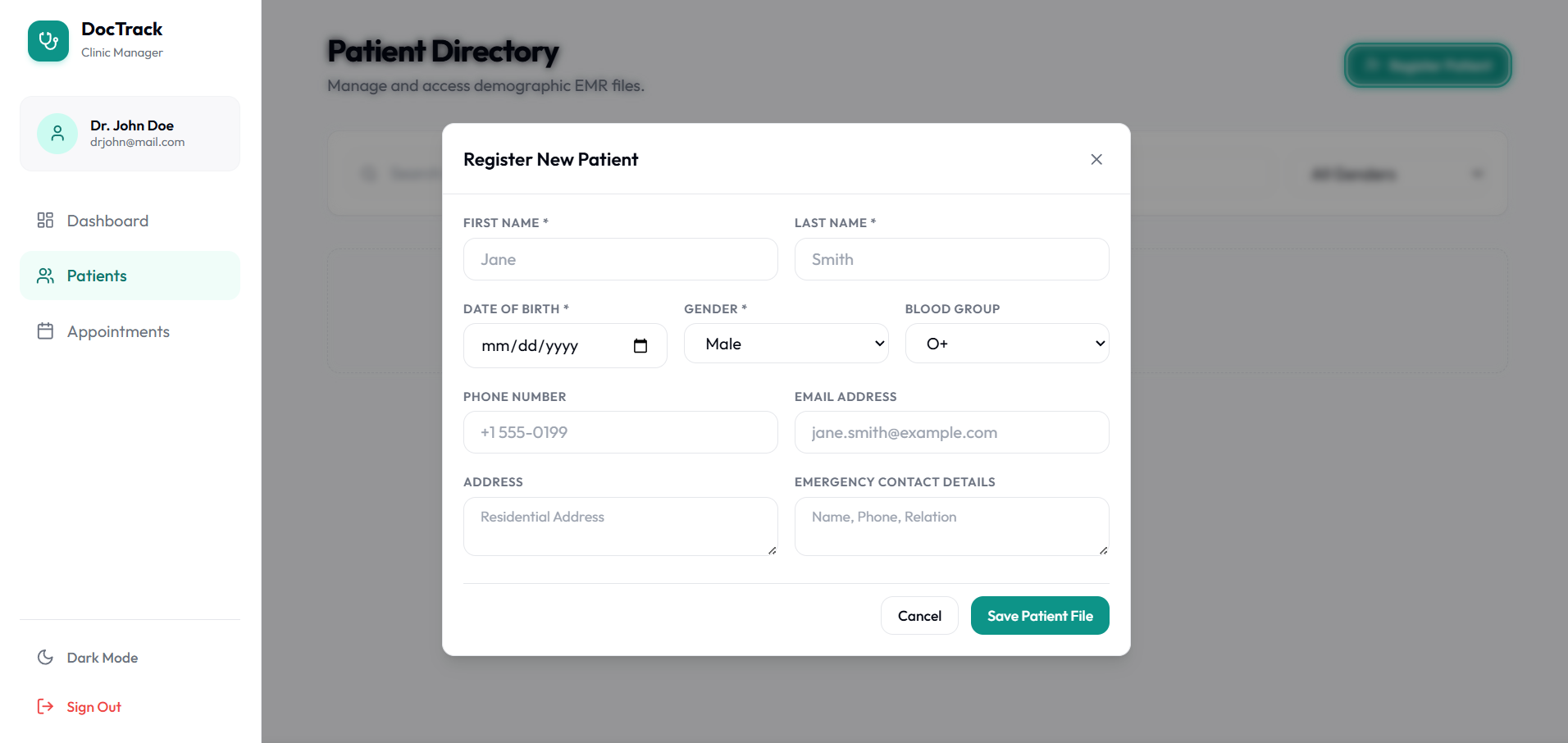 Patient Registration